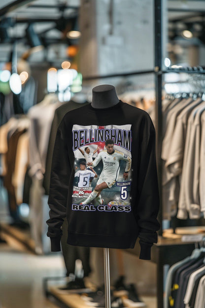 Bellingham Sweatshirt Real Madrid England spelaretröja svart