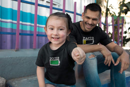 Familje Batteri T-shirt - Pappa Mamma Son & dotter designs