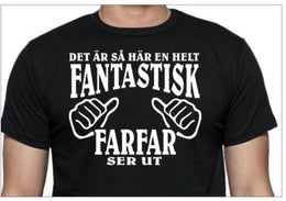 Farfar T-shirt , Svart -  hur en fantastisk Farfar ser ut