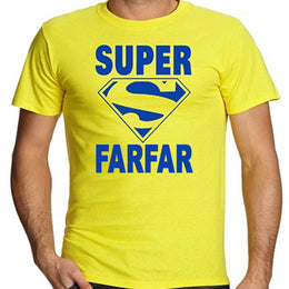 Farfar T-shirt - Sverige Gul Super Farfar design