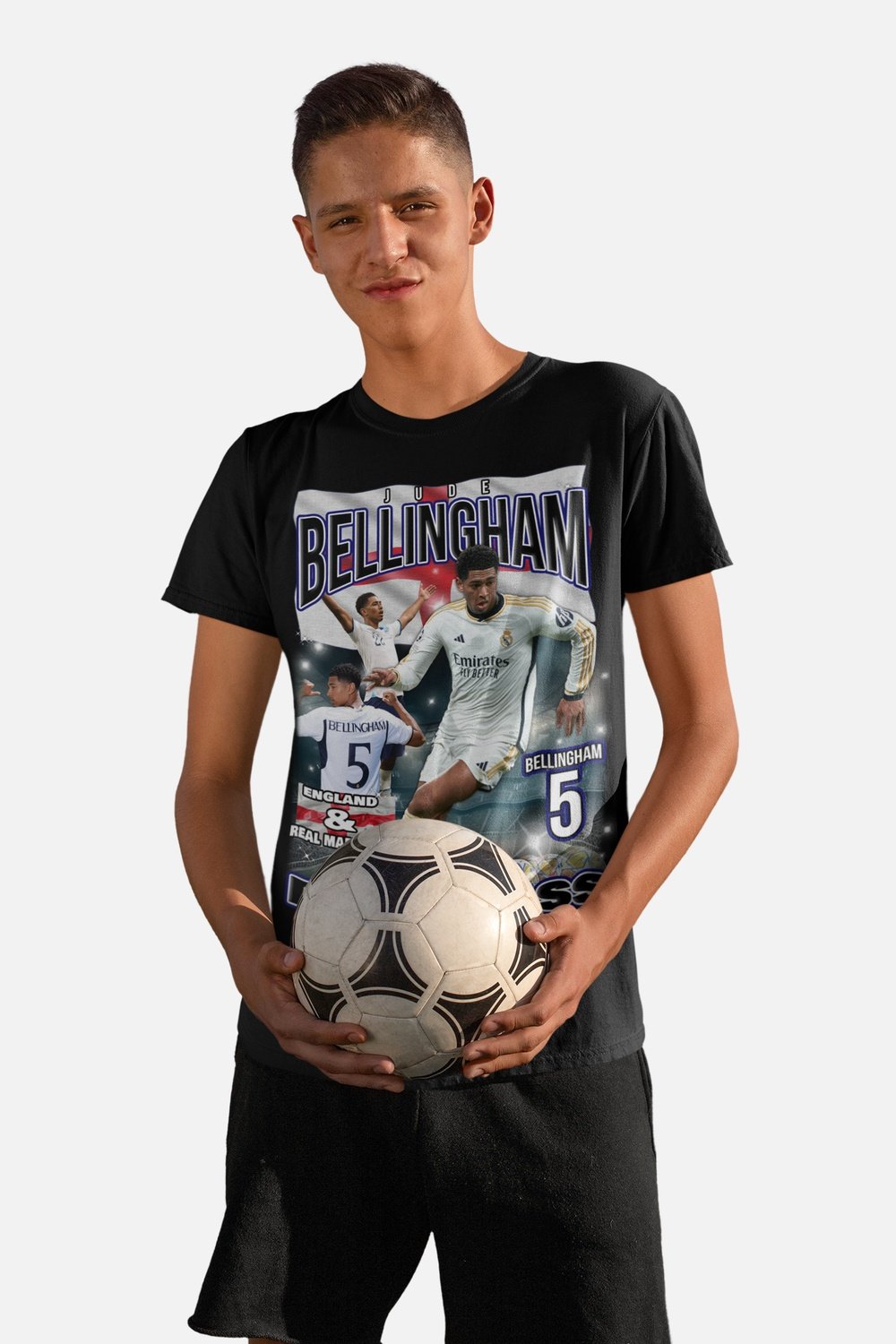 Jude Bellingham Svart Real Madrid  t-shirt england euro24