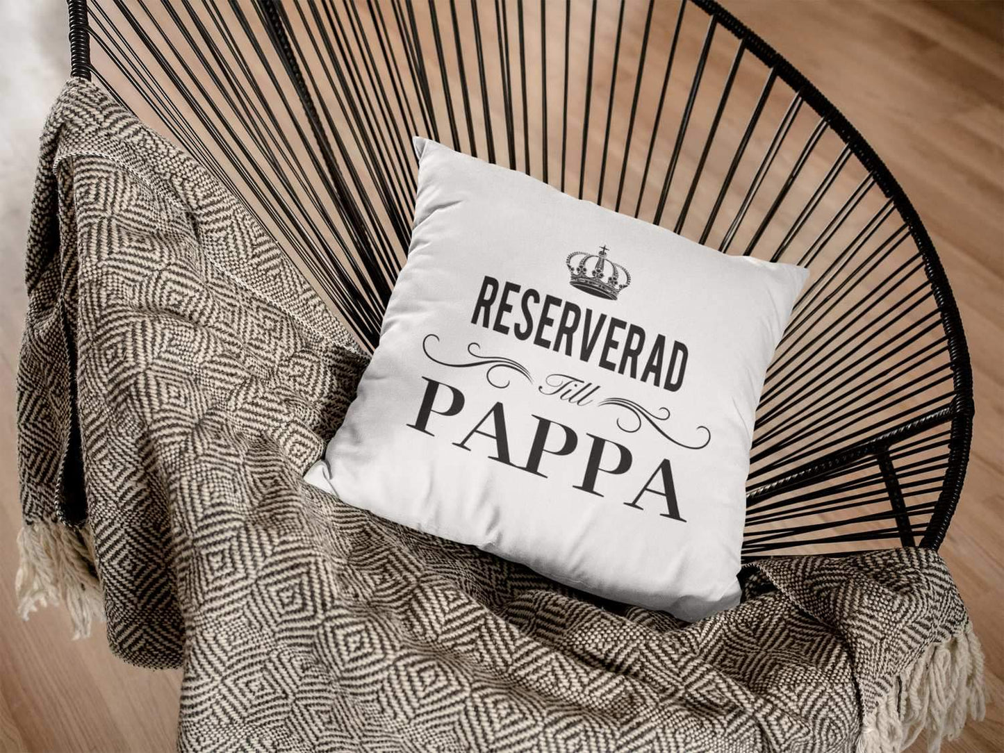 Reserverad till Pappa kuddfodral 40x40cm