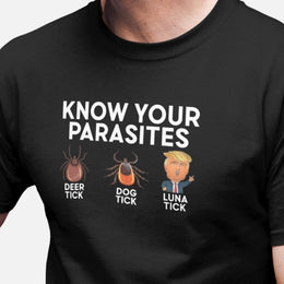 Rolig Anti-Trump T-shirt – "Know Your Parasites"
