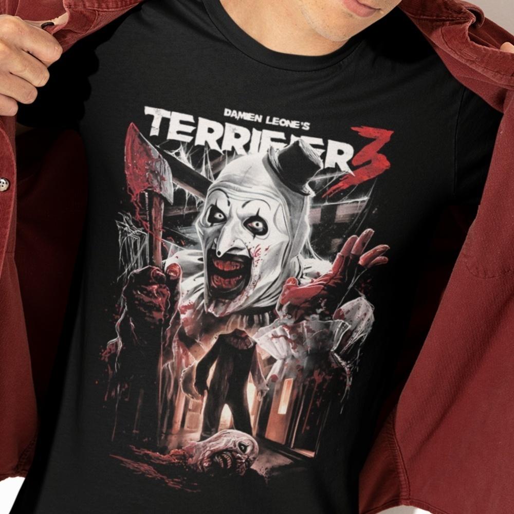 Svart skräck t-shirt Terrifier 3 slasher