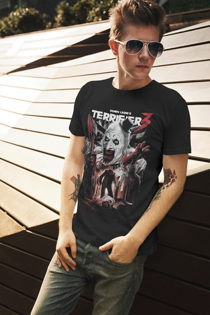 Svart skräck t-shirt Terrifier 3 slasher