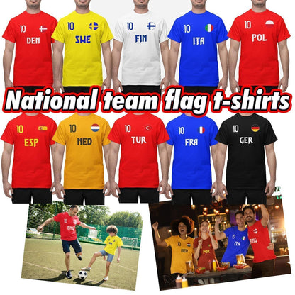 Tyskland landslag t-shirt i svart med GER & 10 fotboll Germany