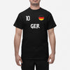 Tyskland landslag t-shirt i svart med GER & 10 fotboll Germany
