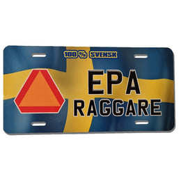 USA Stil Epa Raggare Metall skylt Registreringsskylt 100% svensk