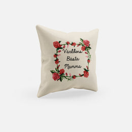 Världens bästa Mamma kuddfodral 50x50 linnen look