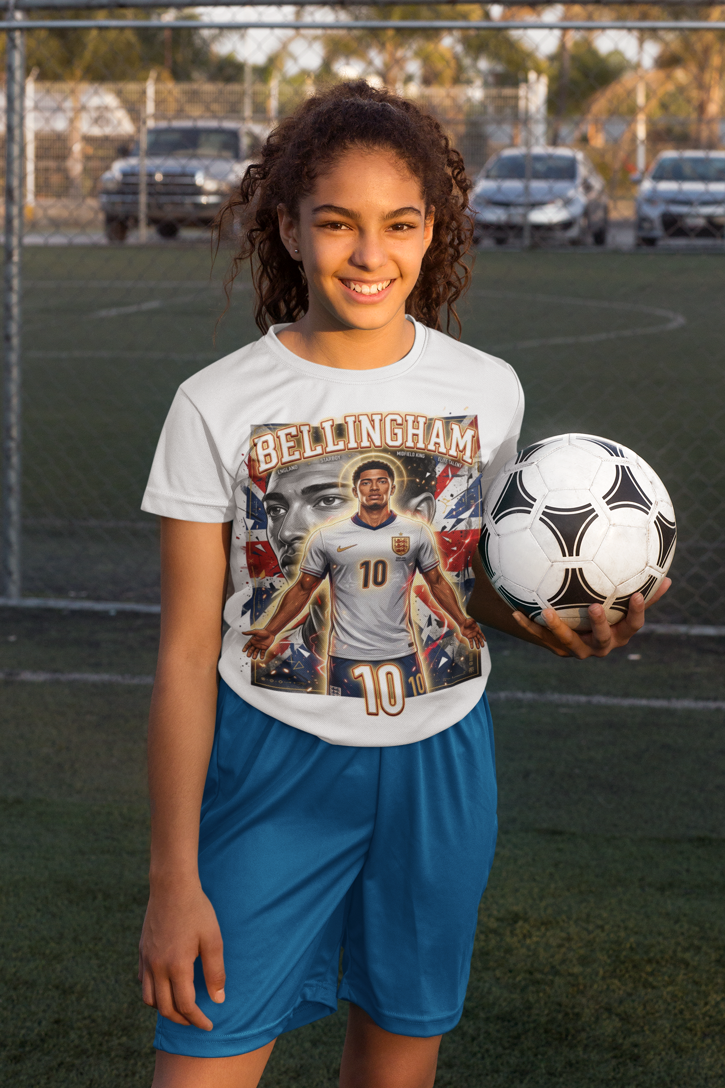 England Bellingham 10 T-shirt – Polyester Sporttröja med tryck fram & bak