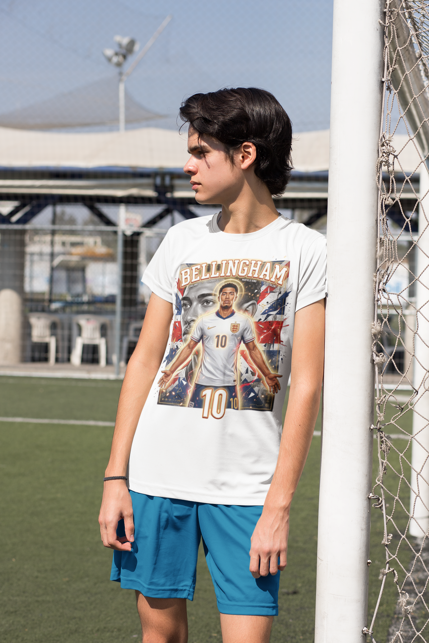 England Bellingham 10 T-shirt – Polyester Sporttröja med tryck fram & bak