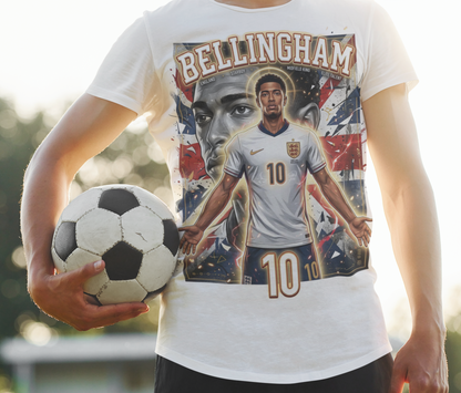 England Bellingham 10 T-shirt – Polyester Sporttröja med tryck fram & bak
