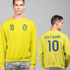 Sverige Sweatshirt medlogo & eget namn & nummer tryck
