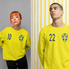 Sverige Sweatshirt medlogo & eget namn & nummer tryck