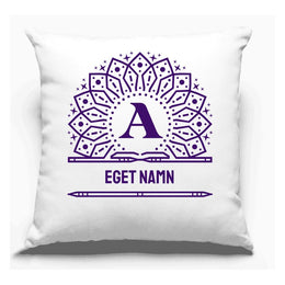 Monogram kuddfodral eget namn bokstav tryck