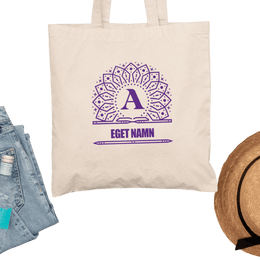 Tygkasse Monogram med eget namn & bokstav design