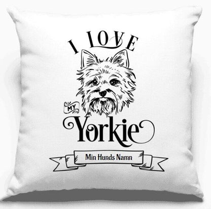 Personligt Hund Kuddfodral hundras design med 38 motiv med eget namntryck Perfekt present till hundälskare!