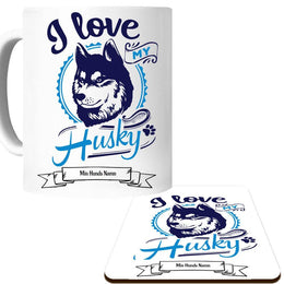 Hund mugg & underlägg set