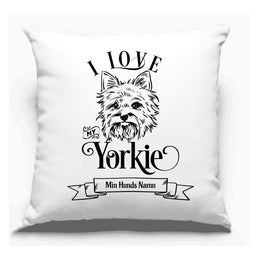 Personligt Hund Kuddfodral hundras design med 38 motiv med eget namntryck Perfekt present till hundälskare!