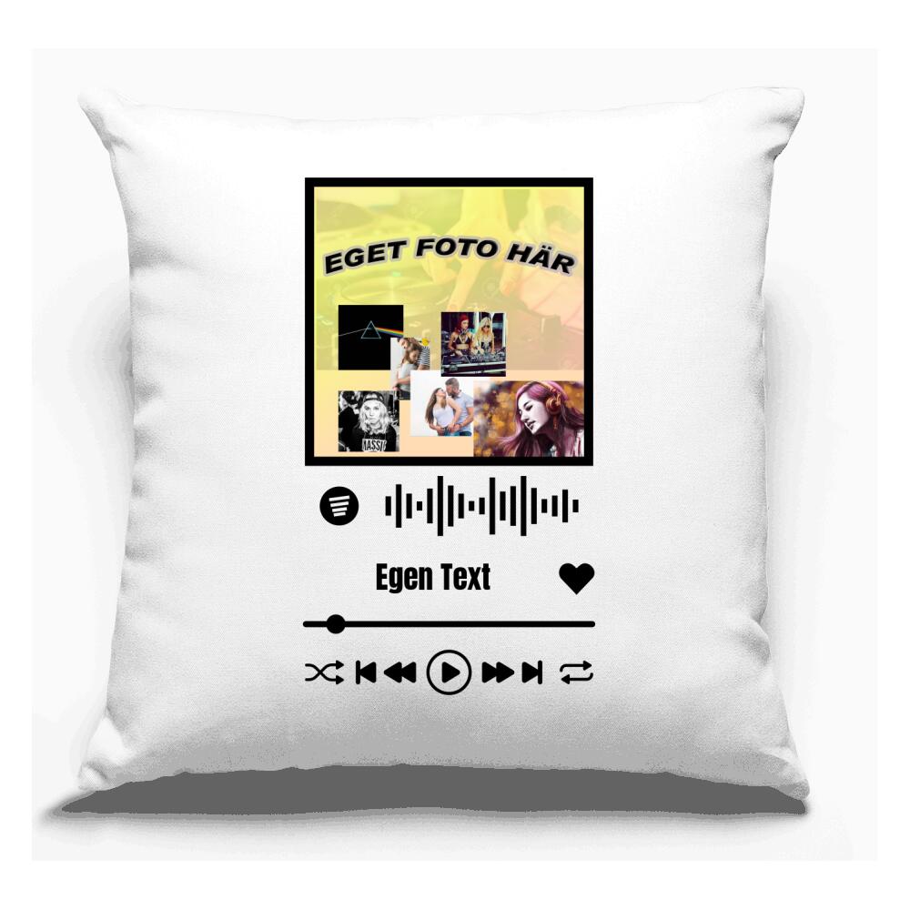 Kuddfodral personligt music player egen bild egen text
