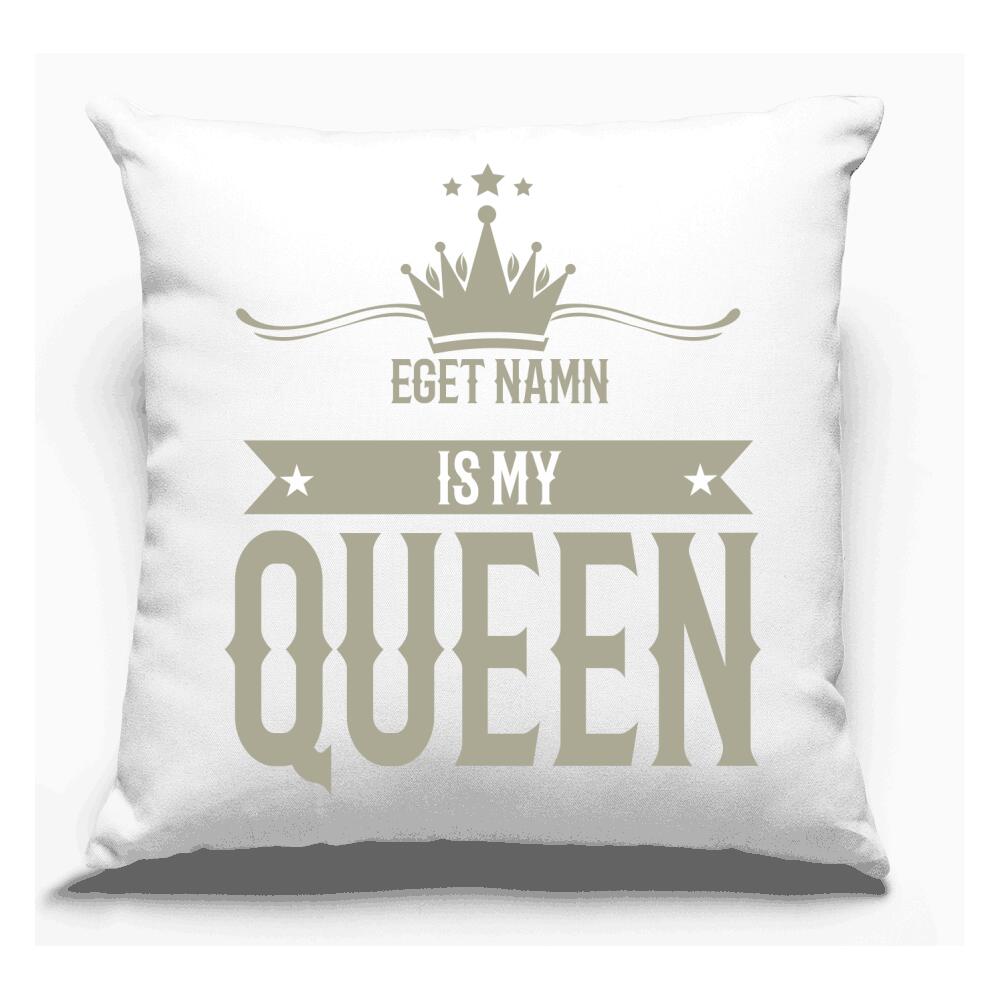 My Queen kuddfodral med eget namn personlig design