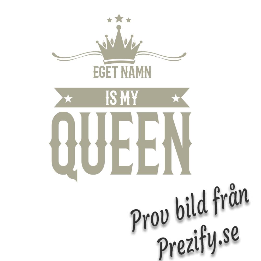 My Queen kuddfodral med eget namn personlig design