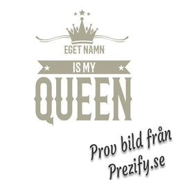 My Queen kuddfodral med eget namn personlig design
