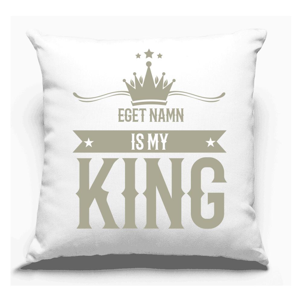 My king personligt kuddfodral med eget namn tryck