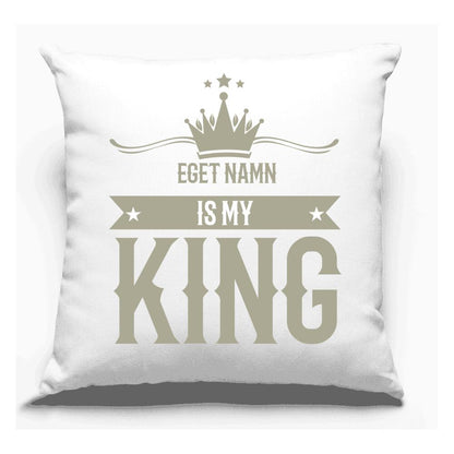 My king personligt kuddfodral med eget namn tryck