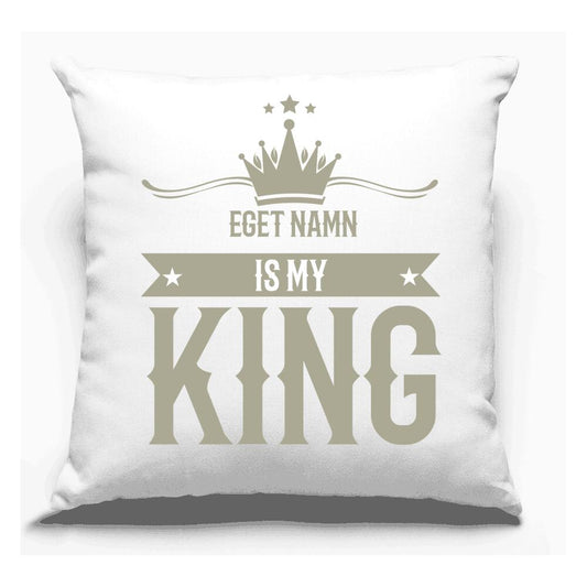 My king personligt kuddfodral med eget namn tryck