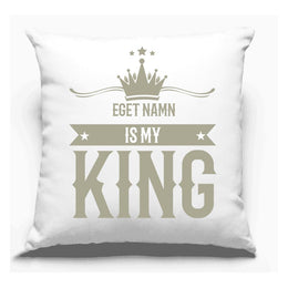 My king personligt kuddfodral med eget namn tryck