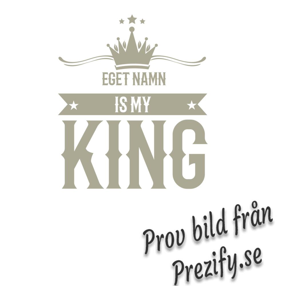 My king personligt kuddfodral med eget namn tryck