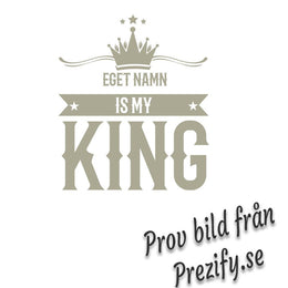 My king personligt kuddfodral med eget namn tryck