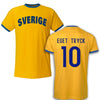 Sverige ringer t-shirt med eget namn & nummer