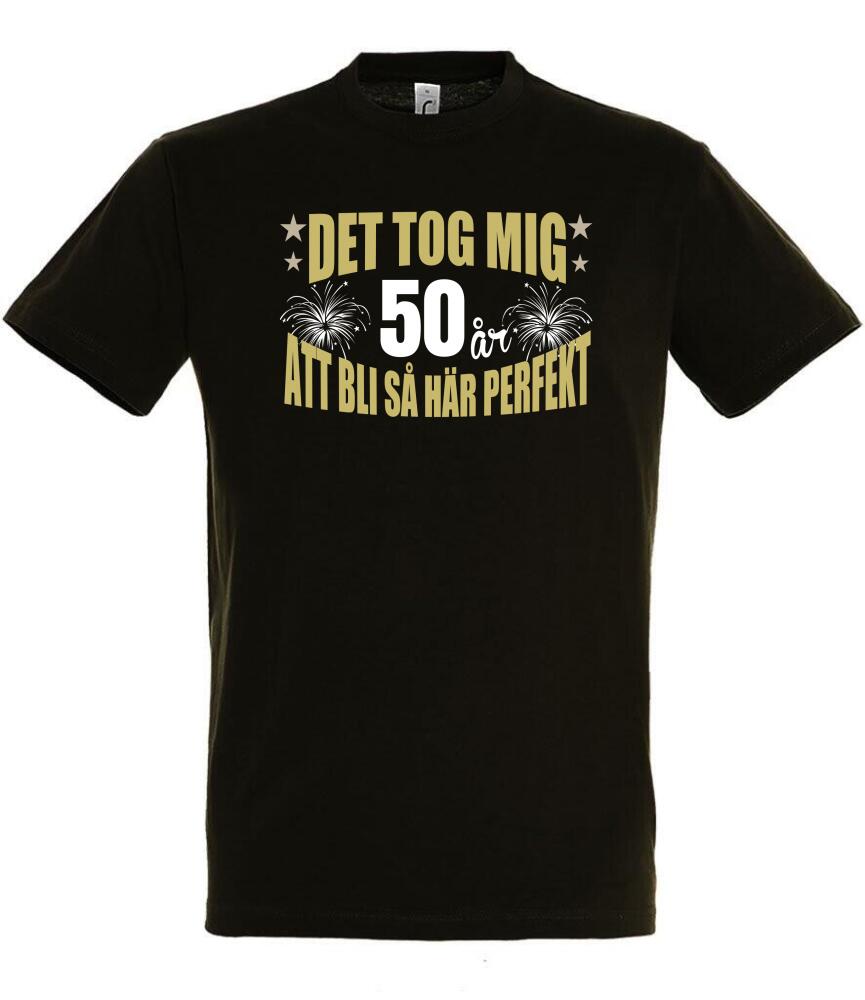Födelsedag t-shirt välj 40 50 60 eller 70 år