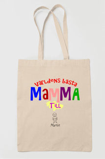 Mamma tygkasse med eget personligt barn tryck