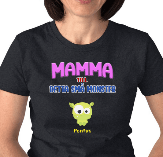 Mamma T-shirt med personligt monster tryck