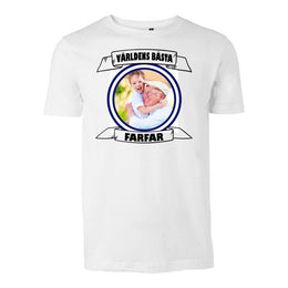 Farfar T-shirt med eget foto personligt tryck på tröjan perfekt present