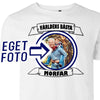 Morfar t-shirt med eget foto tryck Världens bästa personligt design