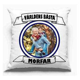 Morfar personligt foto kuddfodral Perfekt present från barnbarn med eget fototryck