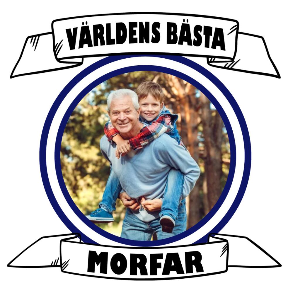 Morfar personligt foto kuddfodral Perfekt present från barnbarn med eget fototryck