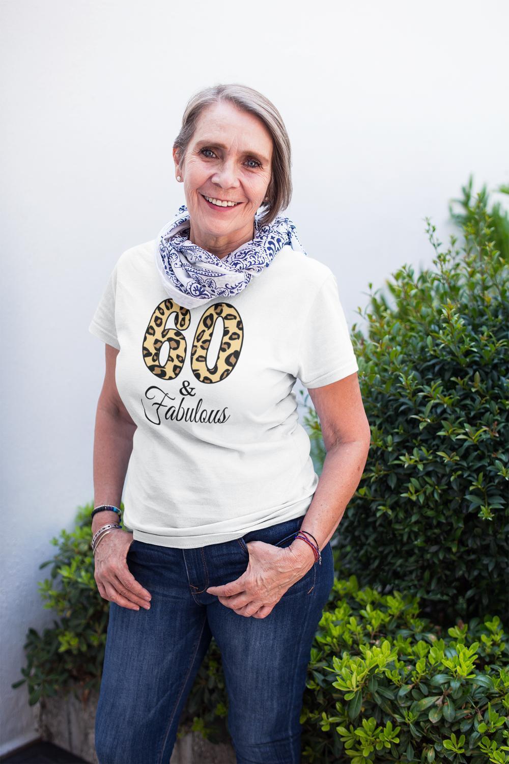 60 år Födelse T-shirt  - Perfekt present - 60 & fabulous
