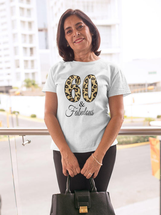 60 år Födelse T-shirt  - Perfekt present - 60 & fabulous