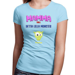 Mamma T-shirt med personligt monster tryck