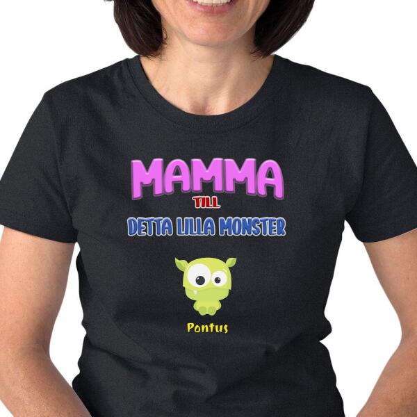 Mamma T-shirt med personligt monster tryck