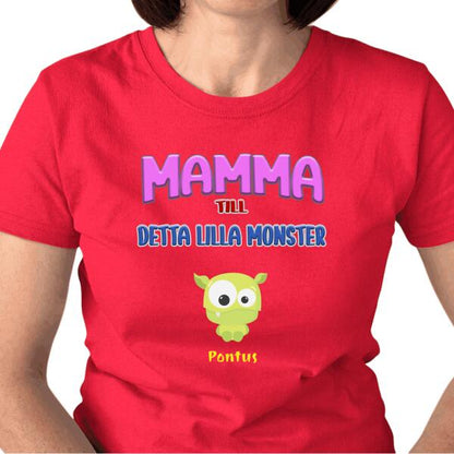 Mamma T-shirt med personligt monster tryck