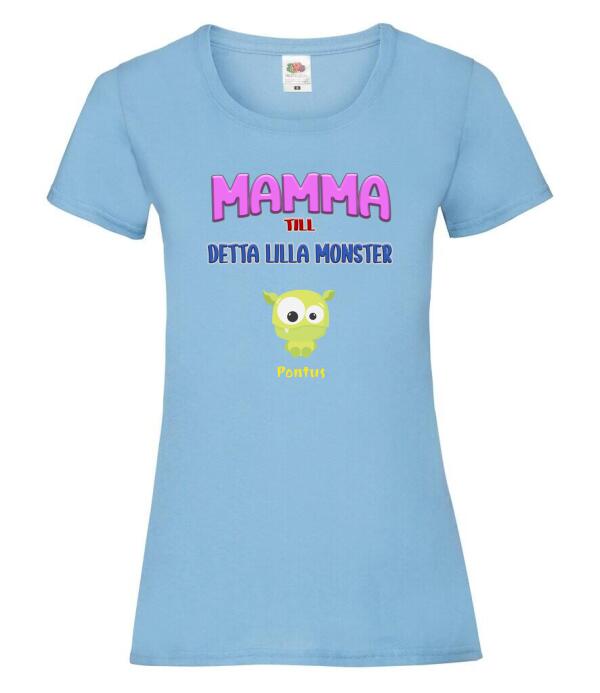 Mamma T-shirt med personligt monster tryck