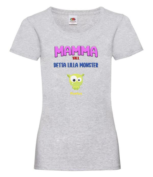 Mamma T-shirt med personligt monster tryck