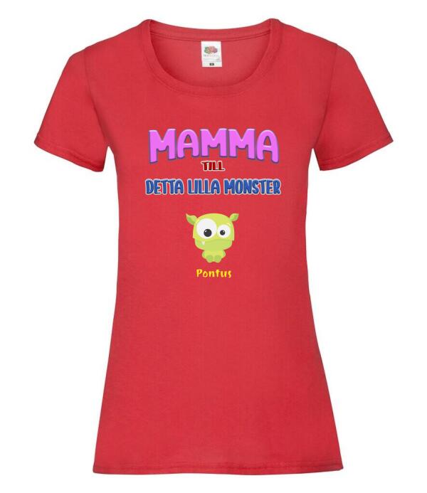 Mamma T-shirt med personligt monster tryck