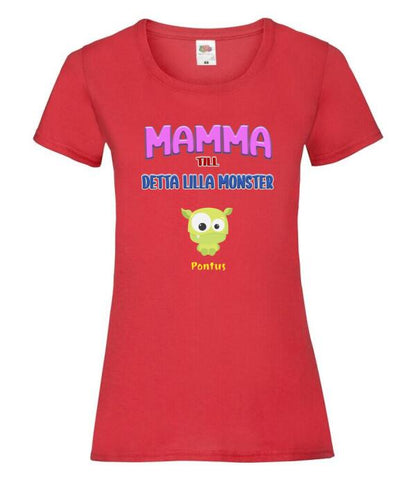 Mamma T-shirt med personligt monster tryck